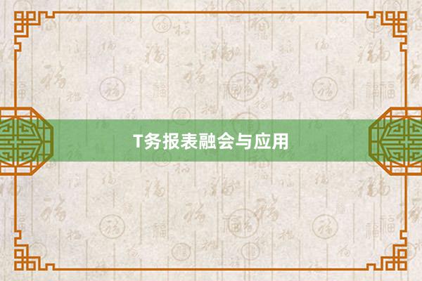 T务报表融会与应用